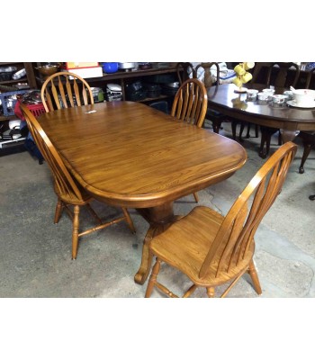 SOLD - Oak Table and 4 Chairs